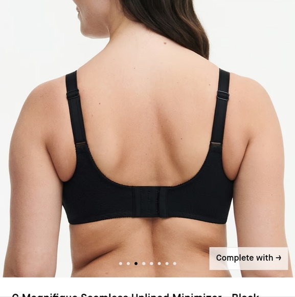  Chantelle Magnifique Seamless Unlined Minimizer Black 32 C - Picture 7 of 9